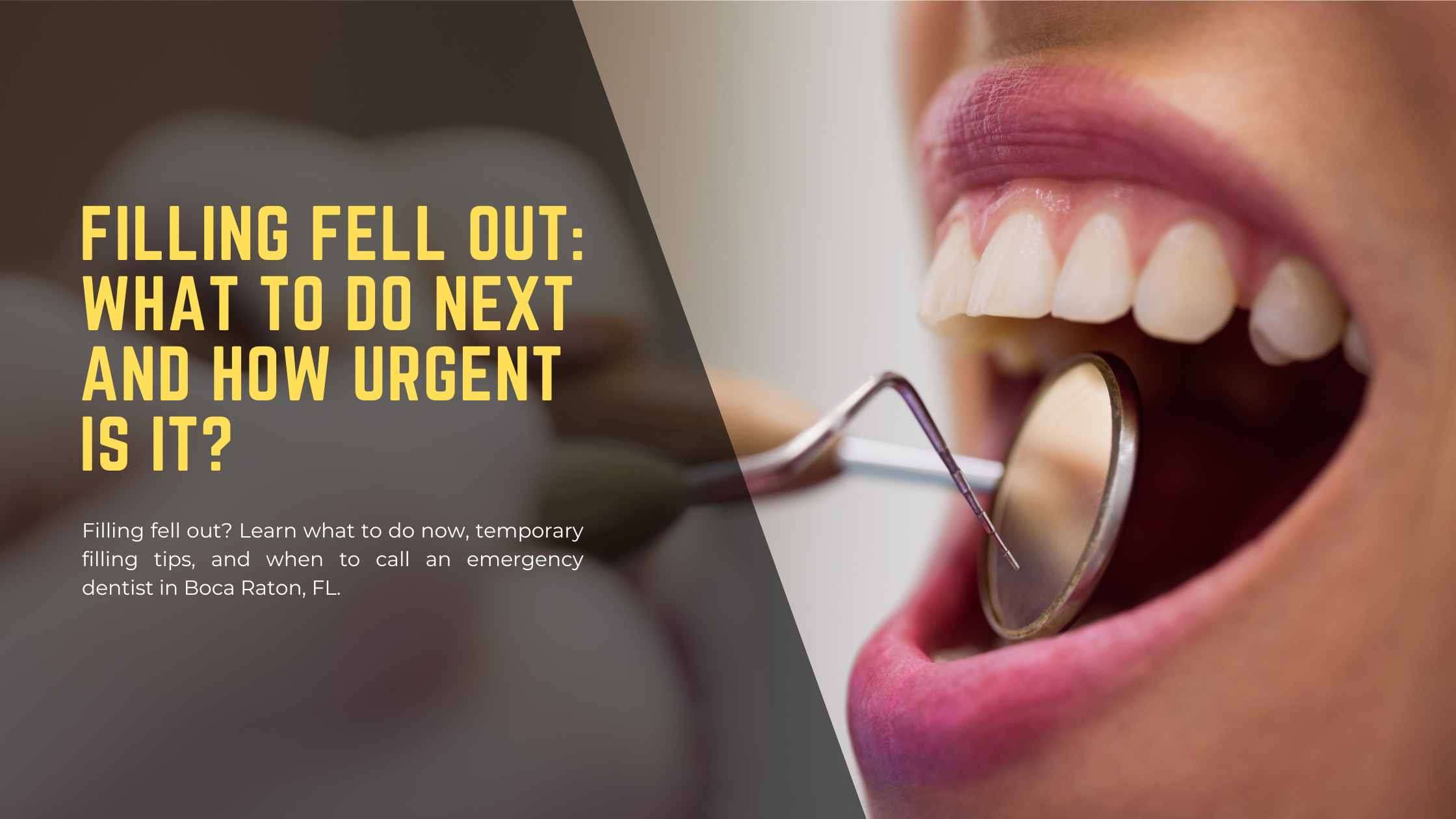 Tooth Filling Repair options in boca raton florida
